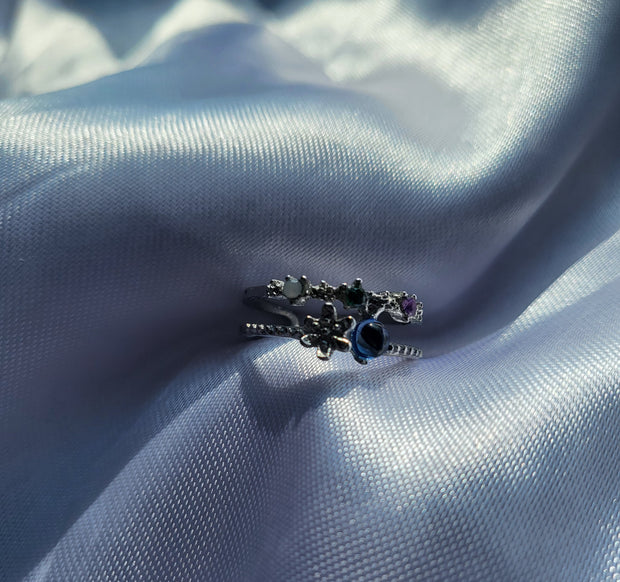 Multi layer vintage rings