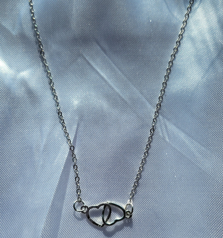 Double heart necklace