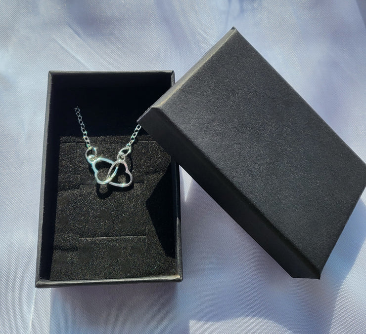 Double heart necklace