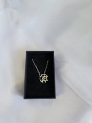 Moon and star necklace