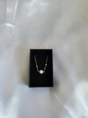 Silver pearl necklace