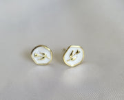 Golden rose plated earrings