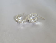 Heart cut mini hoop earrings