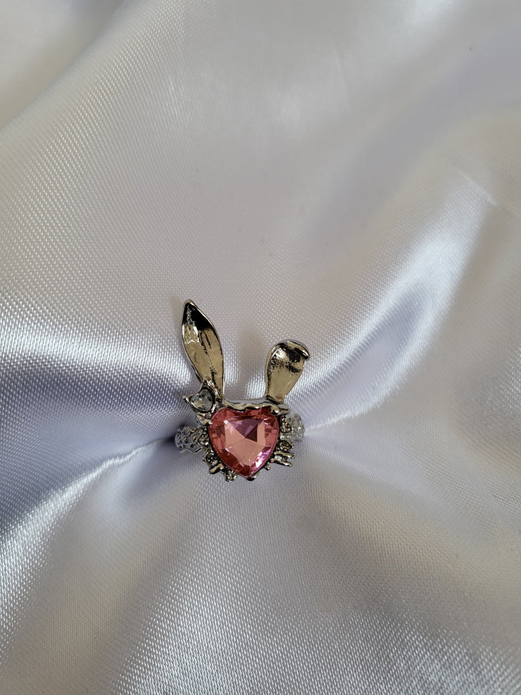 Bunny heart ring