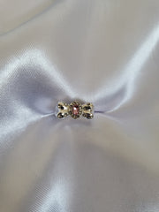 Silver bow ring