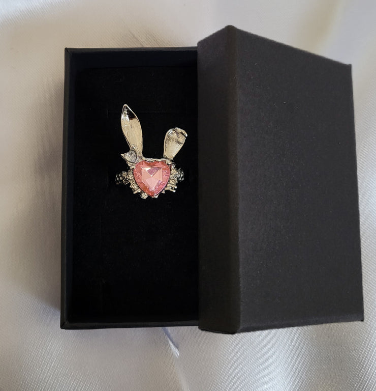 Bunny heart ring