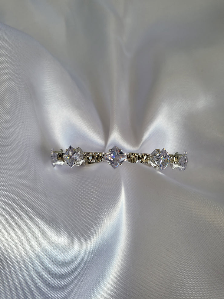 Silver rhinestone bracelet