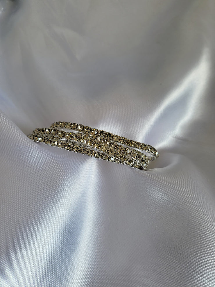 5 Adjustable crystal rhinestone bracelets